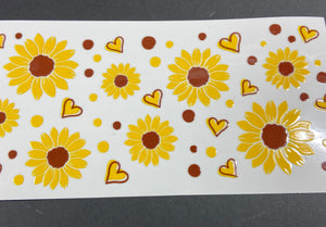 UV DTF - Sunflowers & Hearts