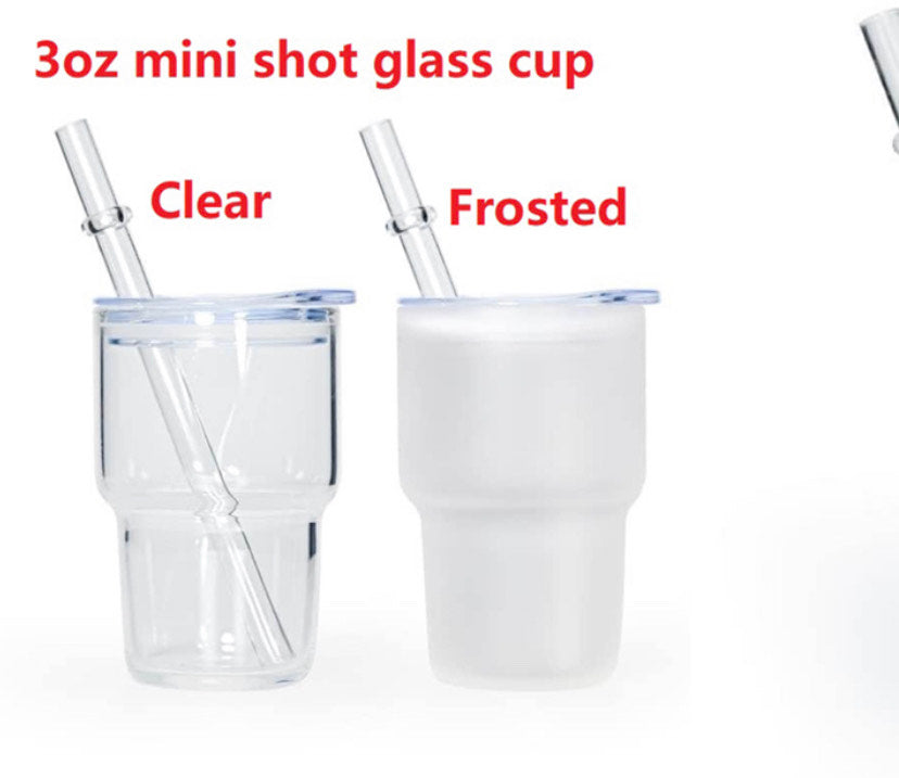 Frosted and Clear Mini Tumbler 3 OZ – The Craft Hut SCS