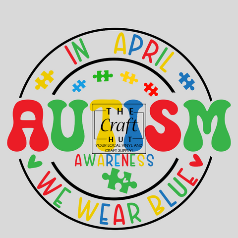 Autism Awareness DTF - In April (Rainbow)