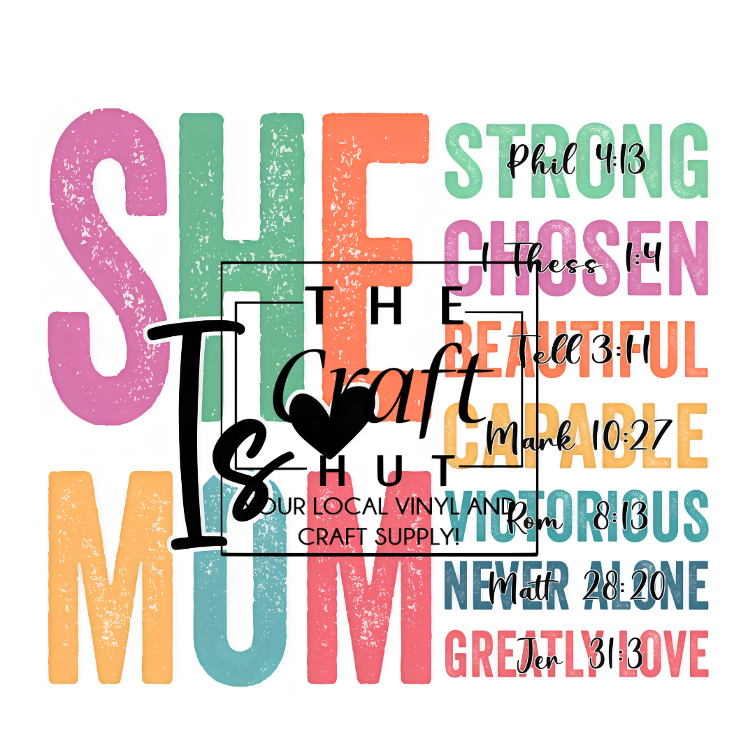 Mothers Day DTF She Is Mom The Craft Hut SCS