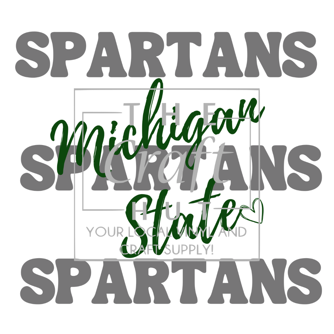 College DTF Transfer - Spartans Repeat