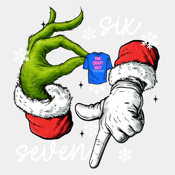 Christmas DTF Transfer - Six Seven Hands