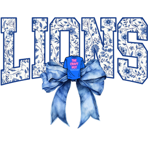Lions DTF Transfer - LIONS Flower Bow