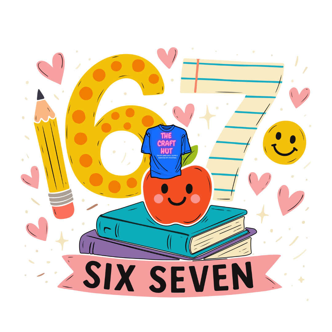 67 Days Of School - Pencil and Hearts