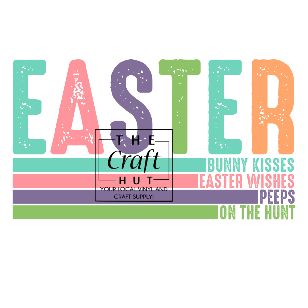 Easter DTF Transfer- Bunny Kisses Easter Wishes