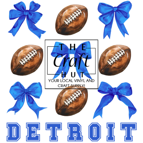 DECAL- Detroit bows and football