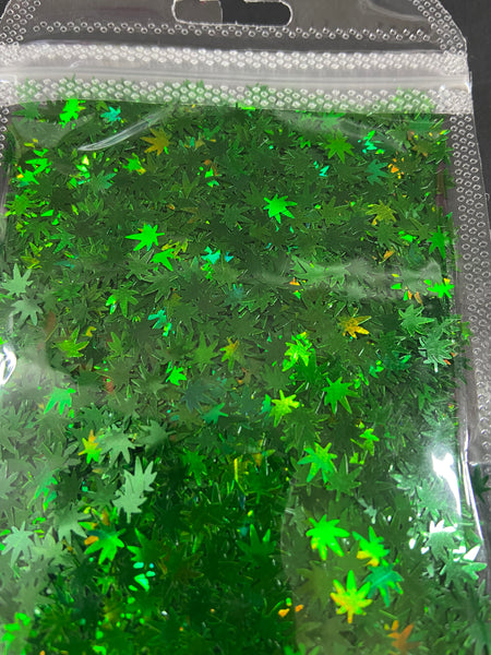 Cannabis Glitter Shape