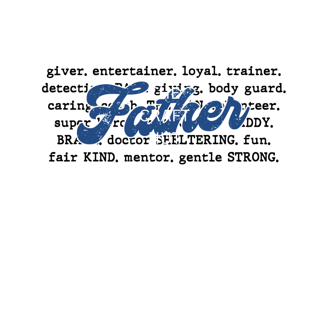 FATHER'S DAY DTF - FATHER WORD COLLAGE