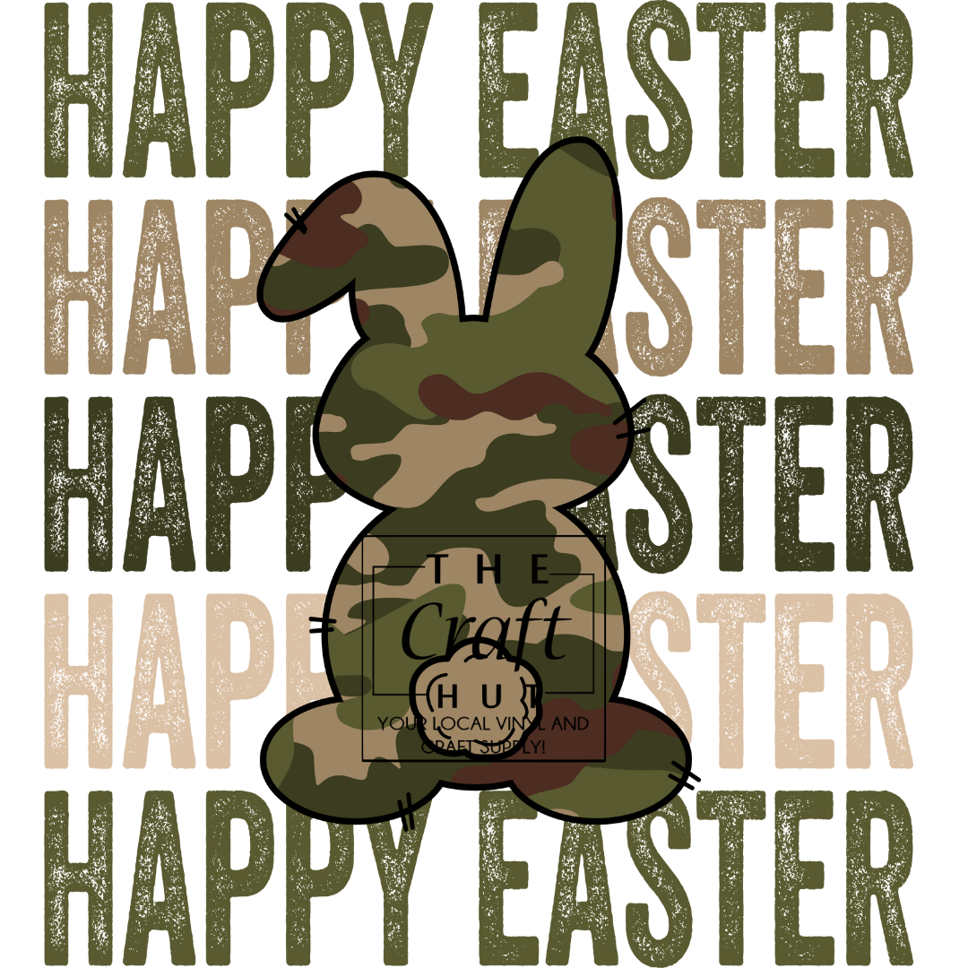Easter DTF Transfer - Camo Bunny (Youth)