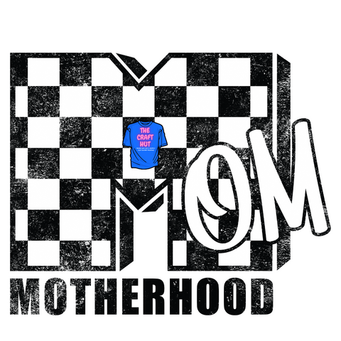 Mothers Day DTF Transfer - Checkered Motherhood