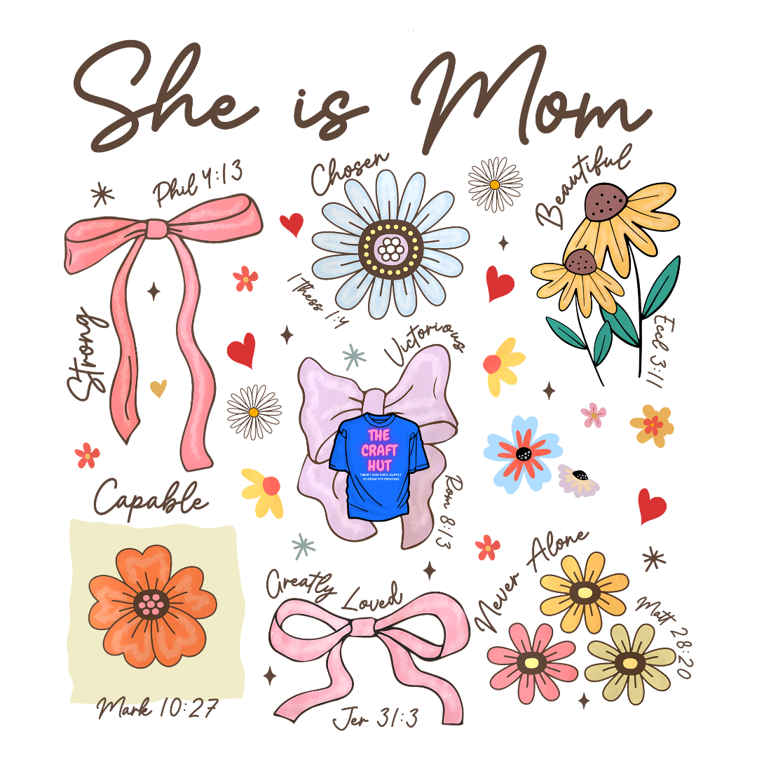 Mothers Day DTF Transfer - She Is Mom Proverbs