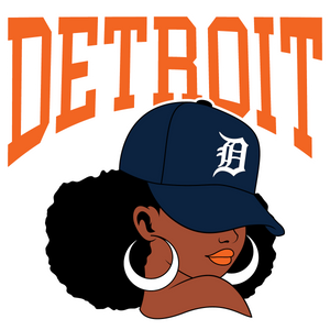 DECAL-Orange Detroit Girl