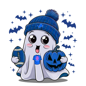 Lions/Fall/Halloween DTF Transfer - Blue Lions Ghost