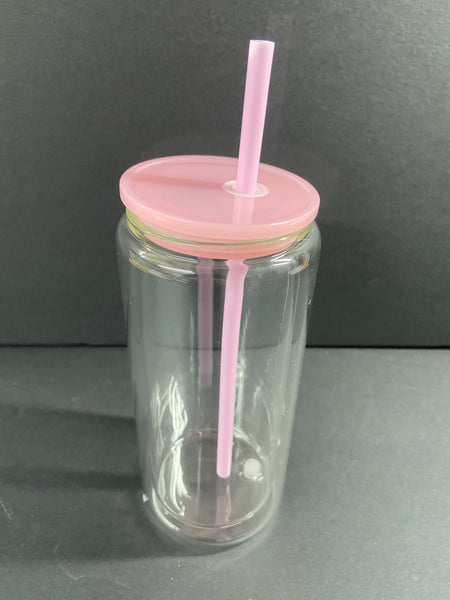 15oz Colored Lid Snowglobe Tumbler