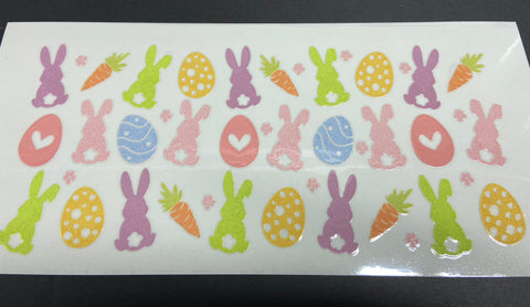UV DTF WRAP - Easter - Bunny Tails & Carrots