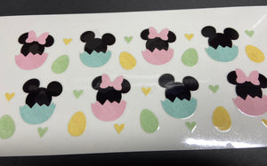 UV DTF WRAP- Easter - Mouse Heads & Eggs