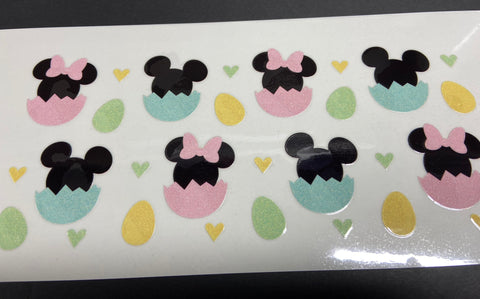UV DTF WRAP- Easter - Mouse Heads & Eggs