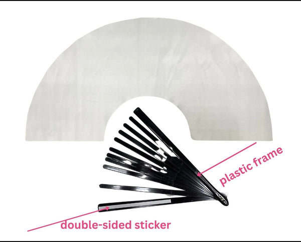 Sublimation Fan 13 Inch - Line Dance Fan - Graduation Fan