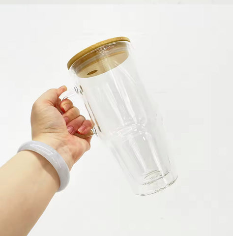 Snow Globe Acrylic Tumbler - 32OZ Bamboo Pre Drilled Tumbler