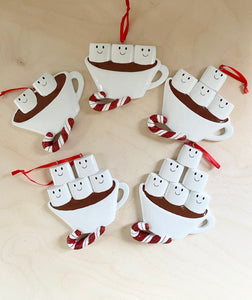 Family Blank Ornaments- Hot Cocoa Family