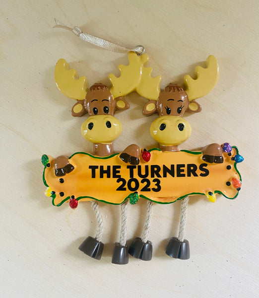 Family Blank Ornaments- Moose Family