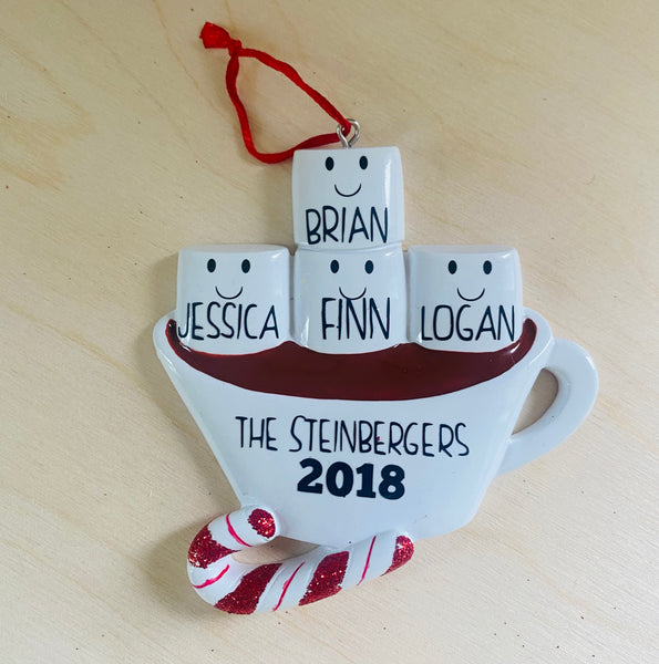 Family Blank Ornaments- Hot Cocoa Family