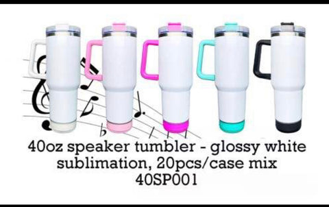 40OZ Sublimation Speaker Tumbler