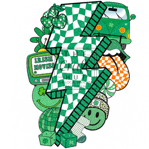St Patrick DTF Transfer- Lightening Bolt St Patty (Youth)