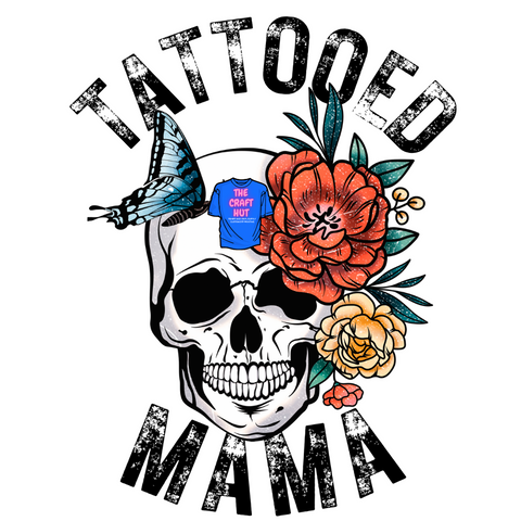 Mom DTF Transfer - Mothers Day - Tattooed Mama Skull