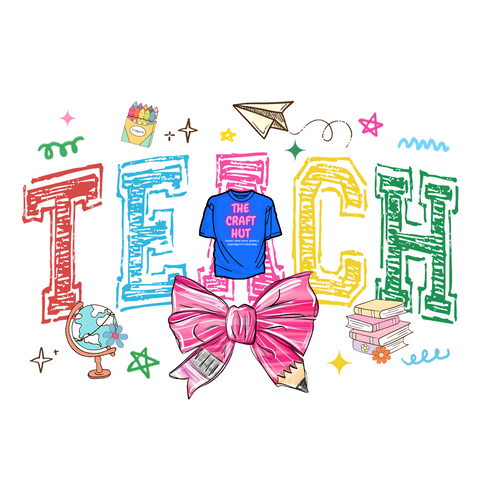 Teacher DTF Transfer - Teach Doodle
