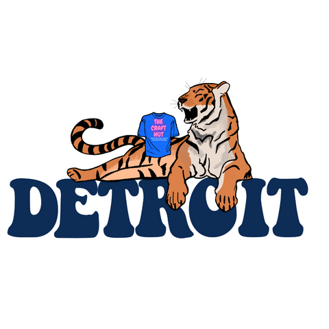 Tigers DTF Transfer - Tiger On Detroit