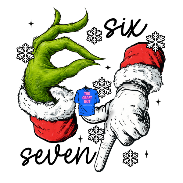 Christmas DTF Transfer - Six Seven Hands