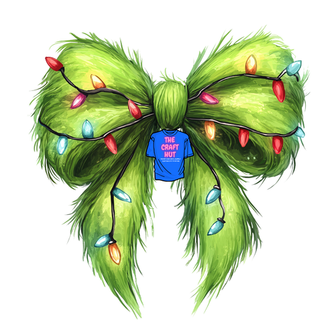 Christmas DTF Transfer - Green Bow