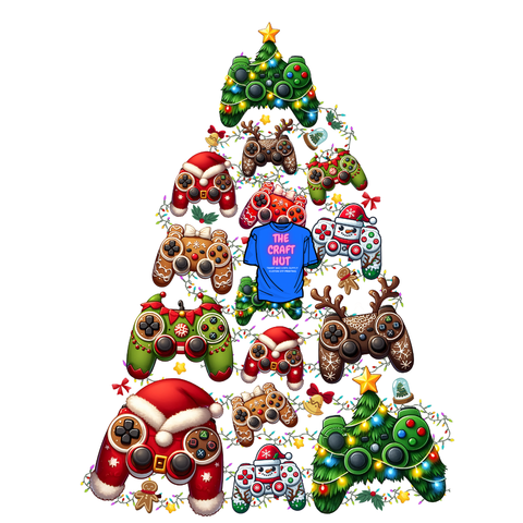 Christmas DTF Transfer - Gamer Tree