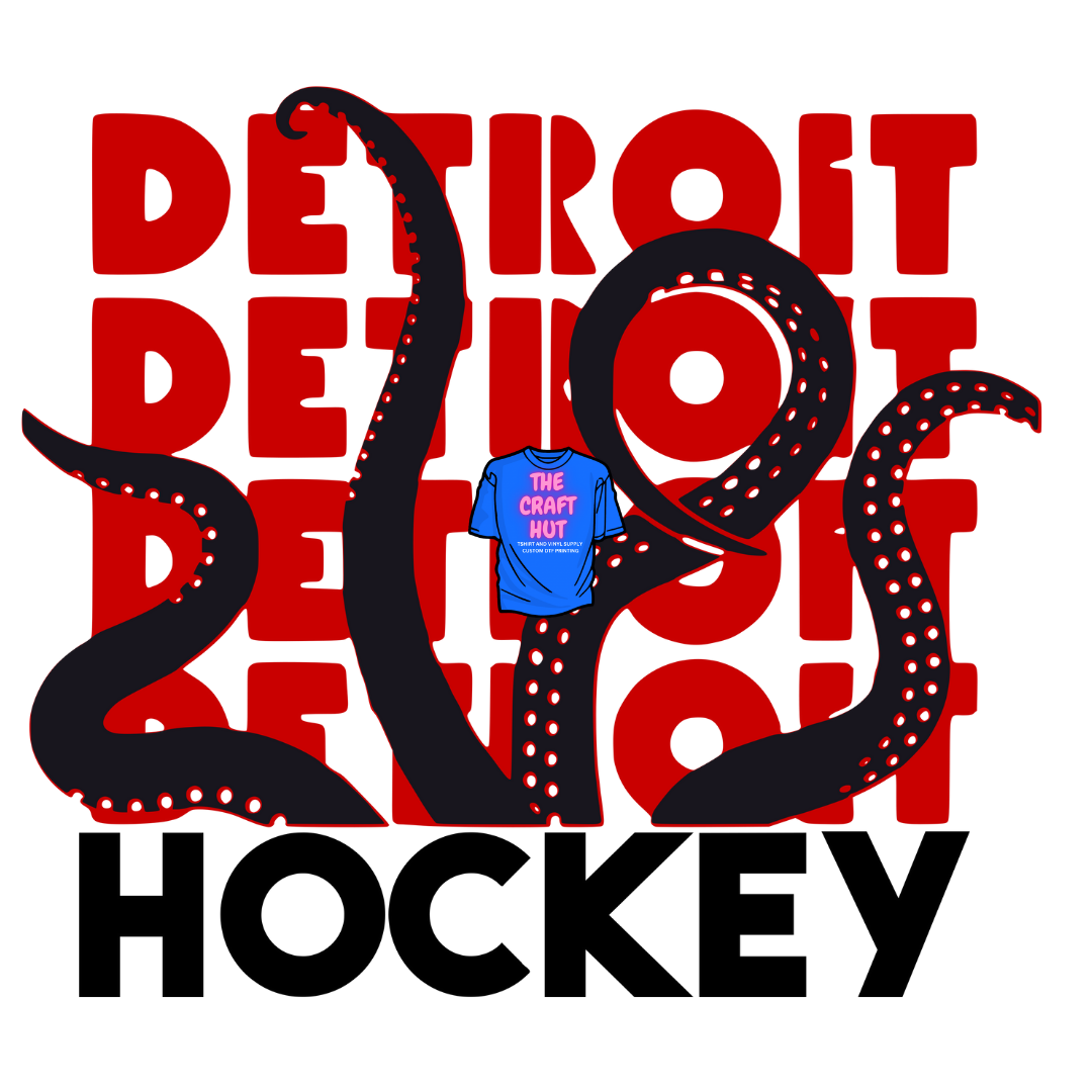 Red Wings DTF Transfer - Octopus Detroit Hockey
