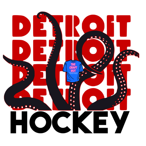 Red Wings DTF Transfer - Octopus Detroit Hockey
