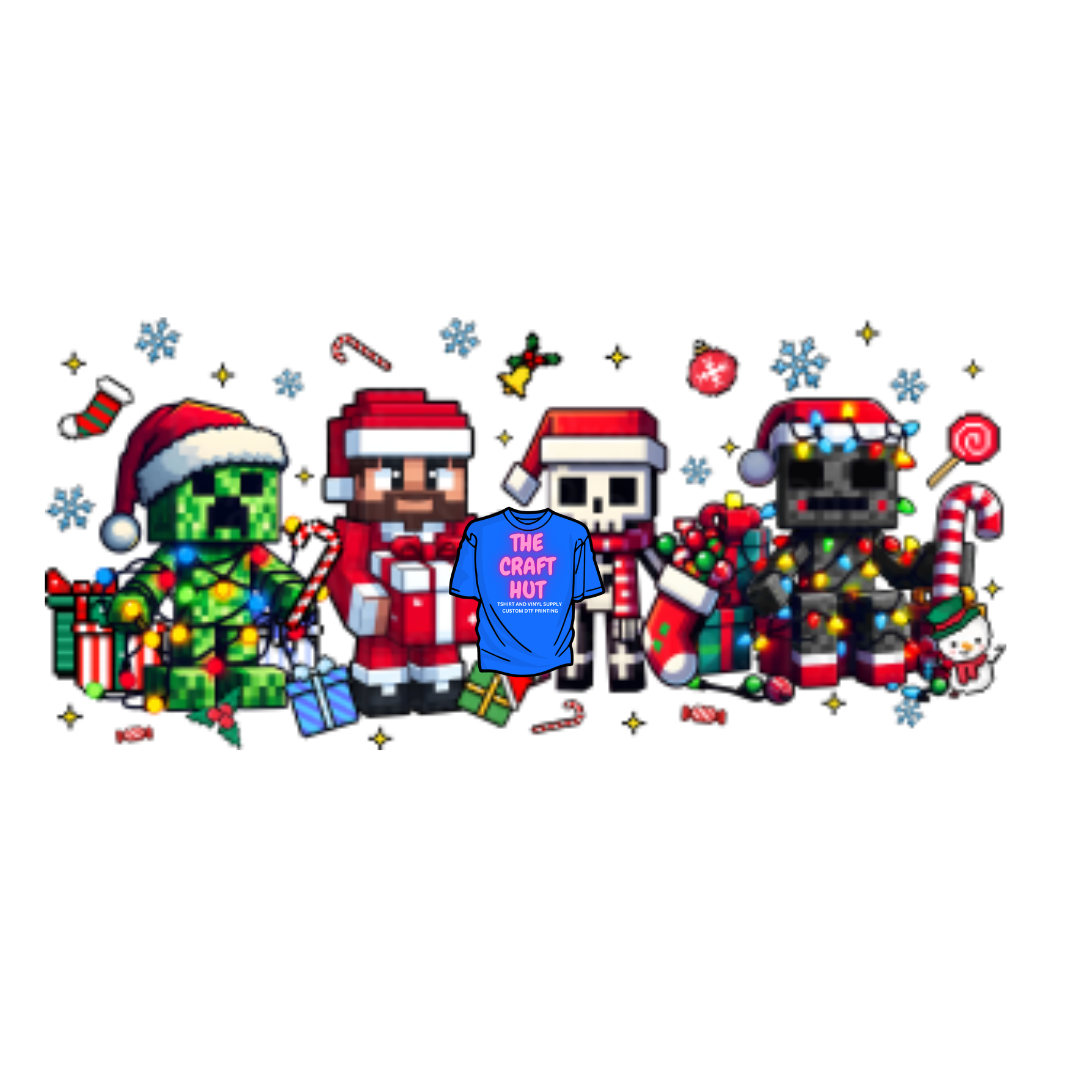 Christmas DTF Transfer - Digital Friends/Videogame Christmas