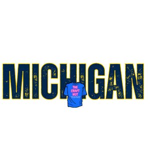 College Football DTF Transfer - MICHIGAN Distressed