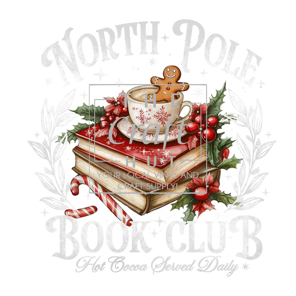 Christmas DTF Transfer - North Pole Book Club