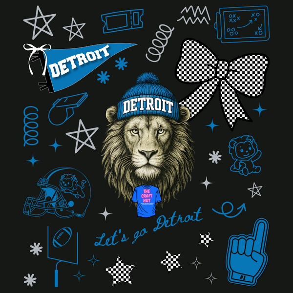 Lions DTF Transfer- Lions Doodles