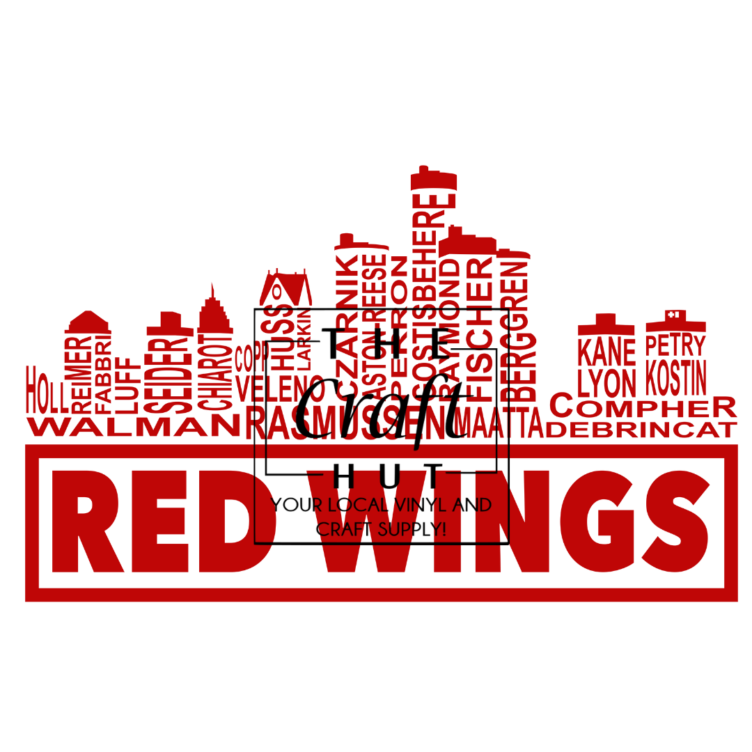 Red Wings DTF - Detroit Skyine W/ Names