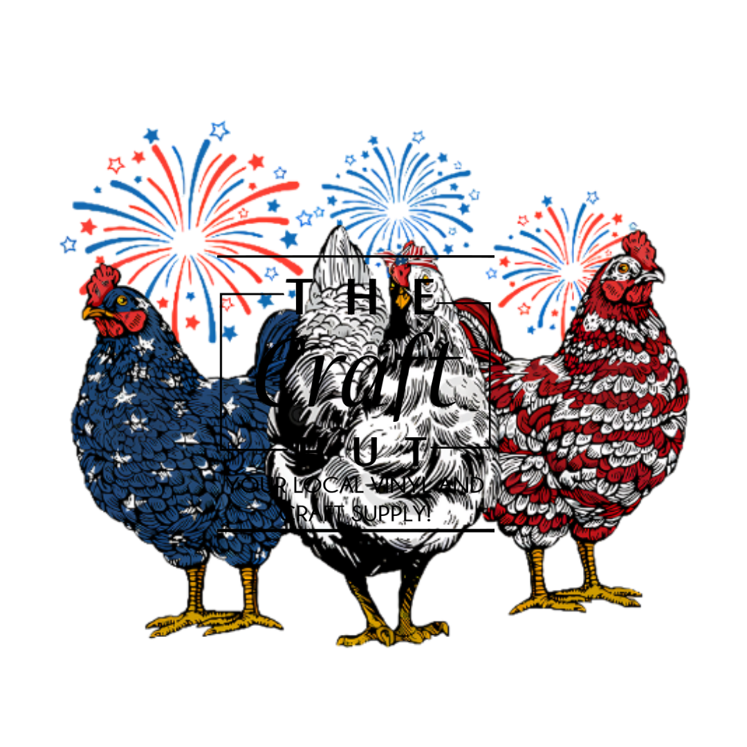 Patriotic DTF - Chickens