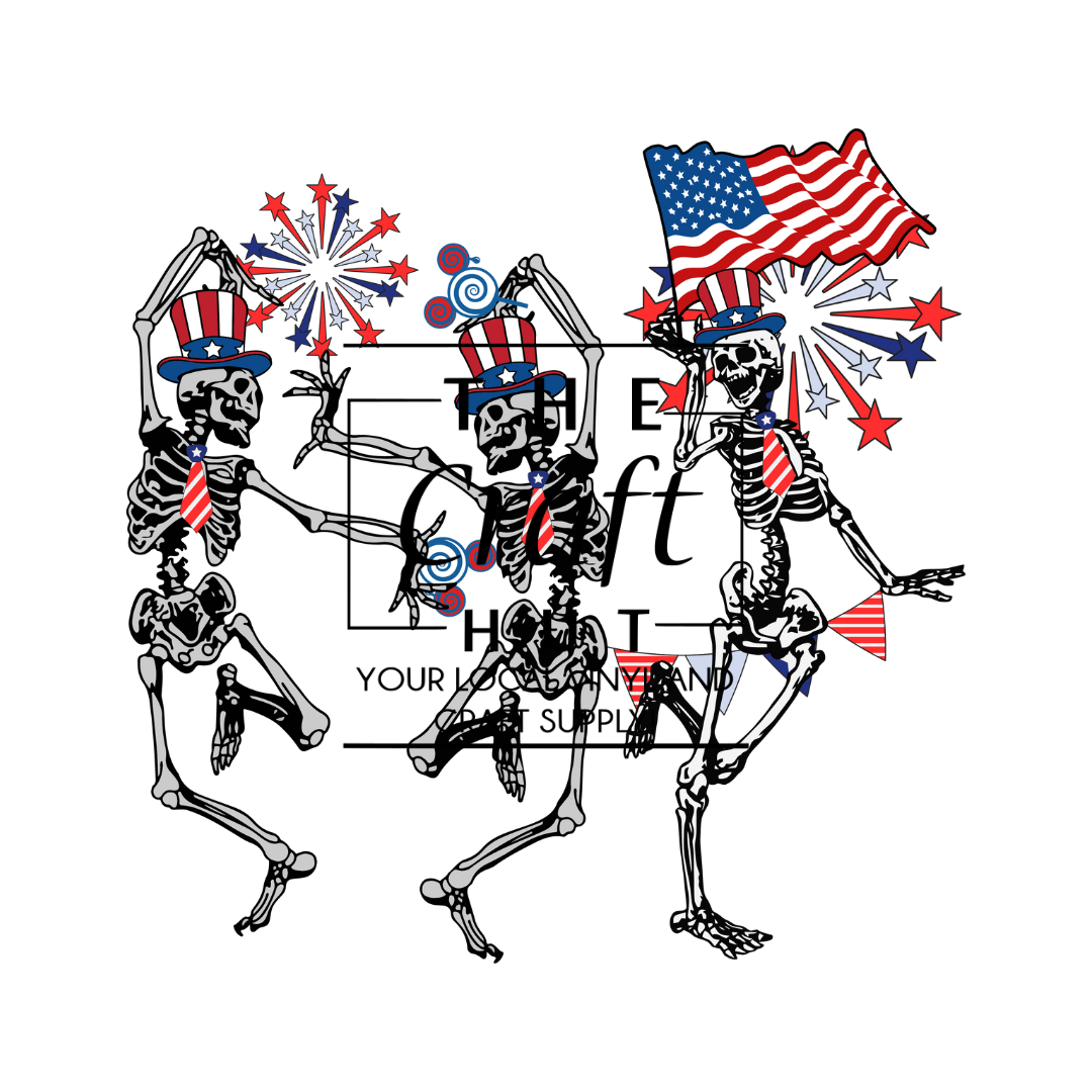 Patriotic DTF - Skeletons