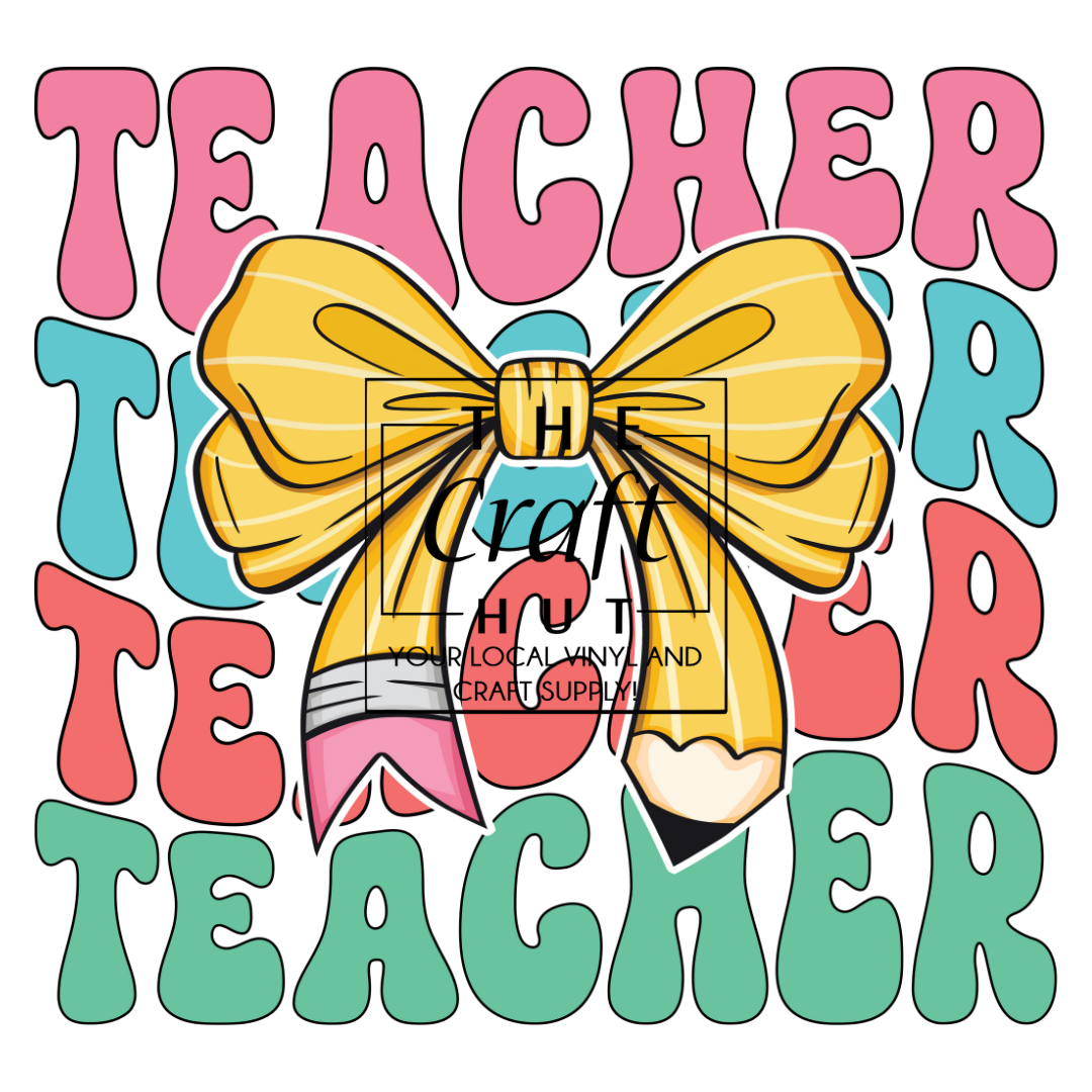 DECAL- Teacher Bow