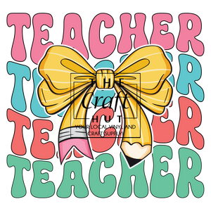 DECAL- Teacher Bow