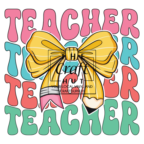 DECAL- Teacher Bow