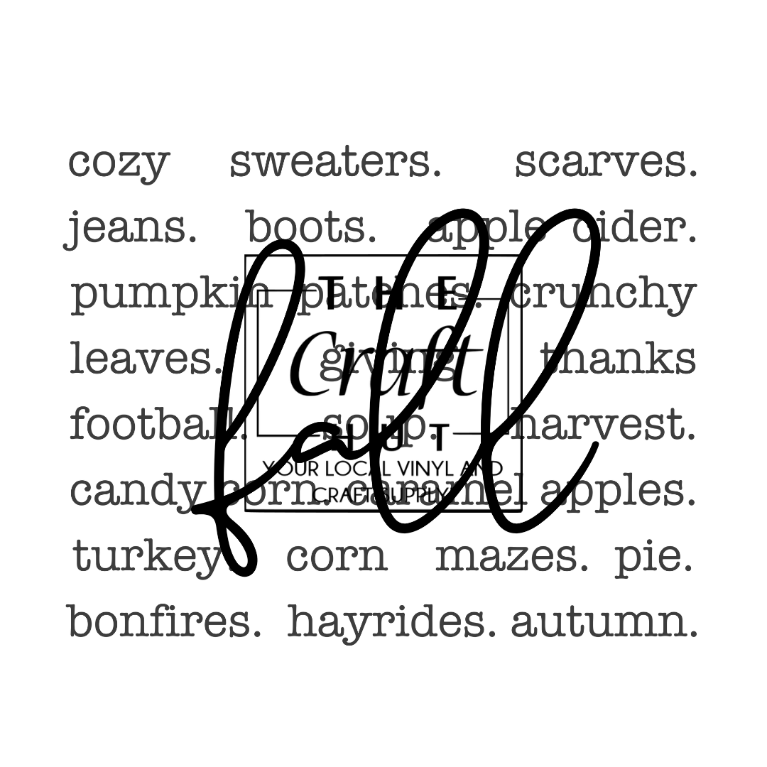 Fall DTF Transfer - Fall Words