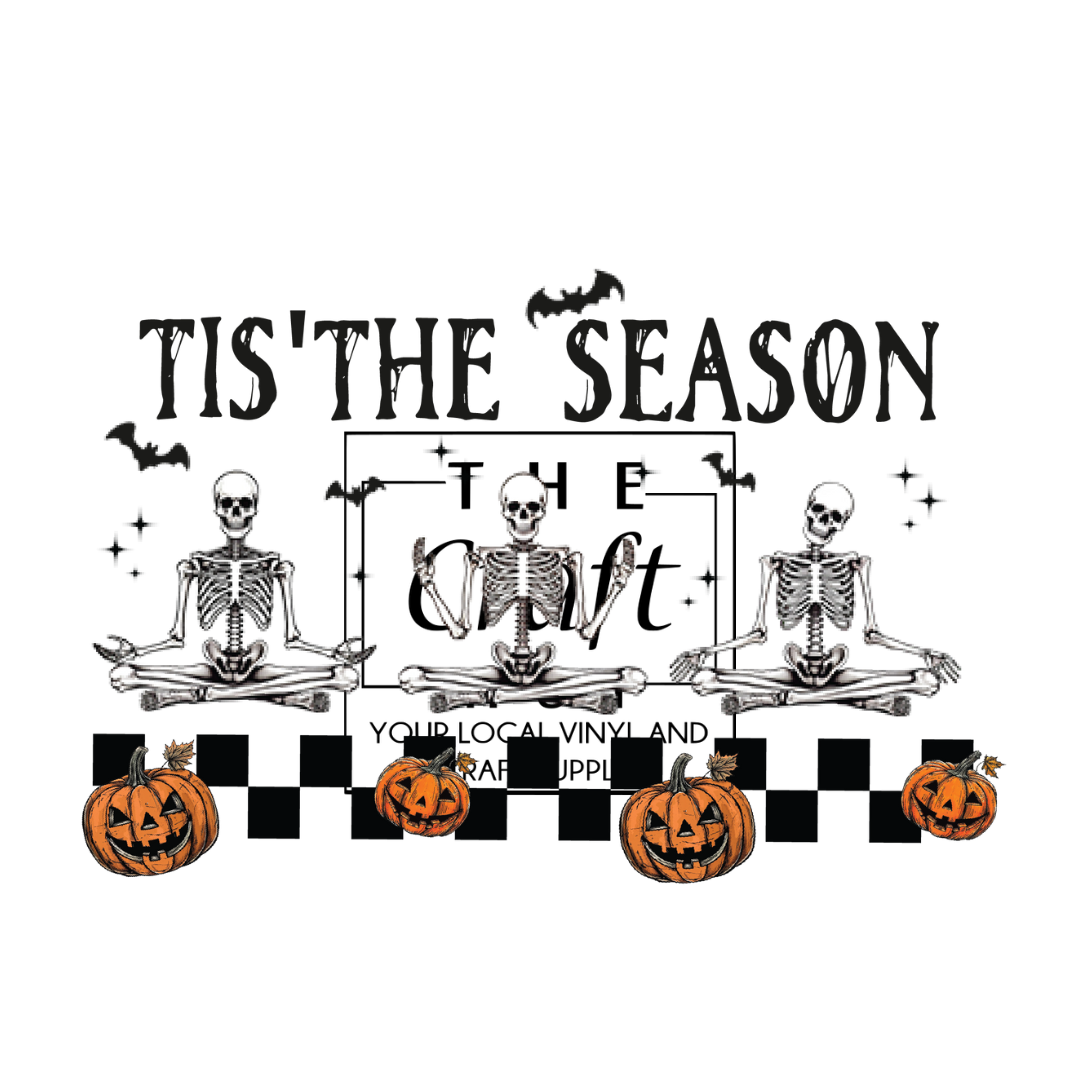 Fall DTF Transfer - Meditating Skeleton Tis The Season