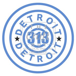 Lions DTF Transfers - Detroit 313 Circle