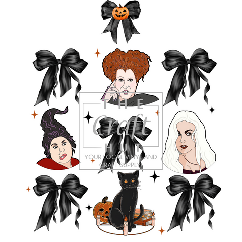 Halloween DTF Transfer - Hocus Pocus Bow (Pocket and Back)